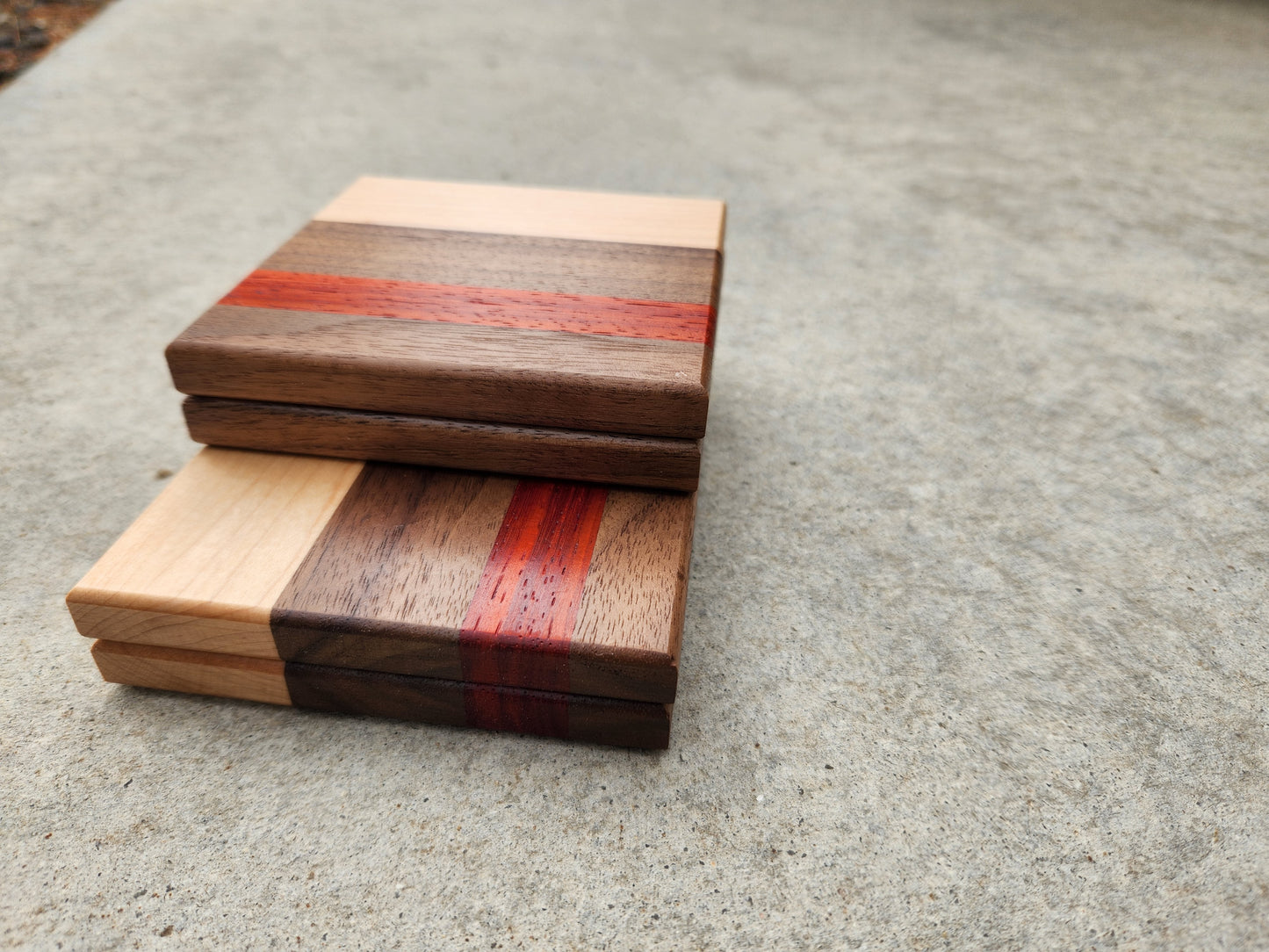 Wooden Coasters - Padauk - Walnut - Maple