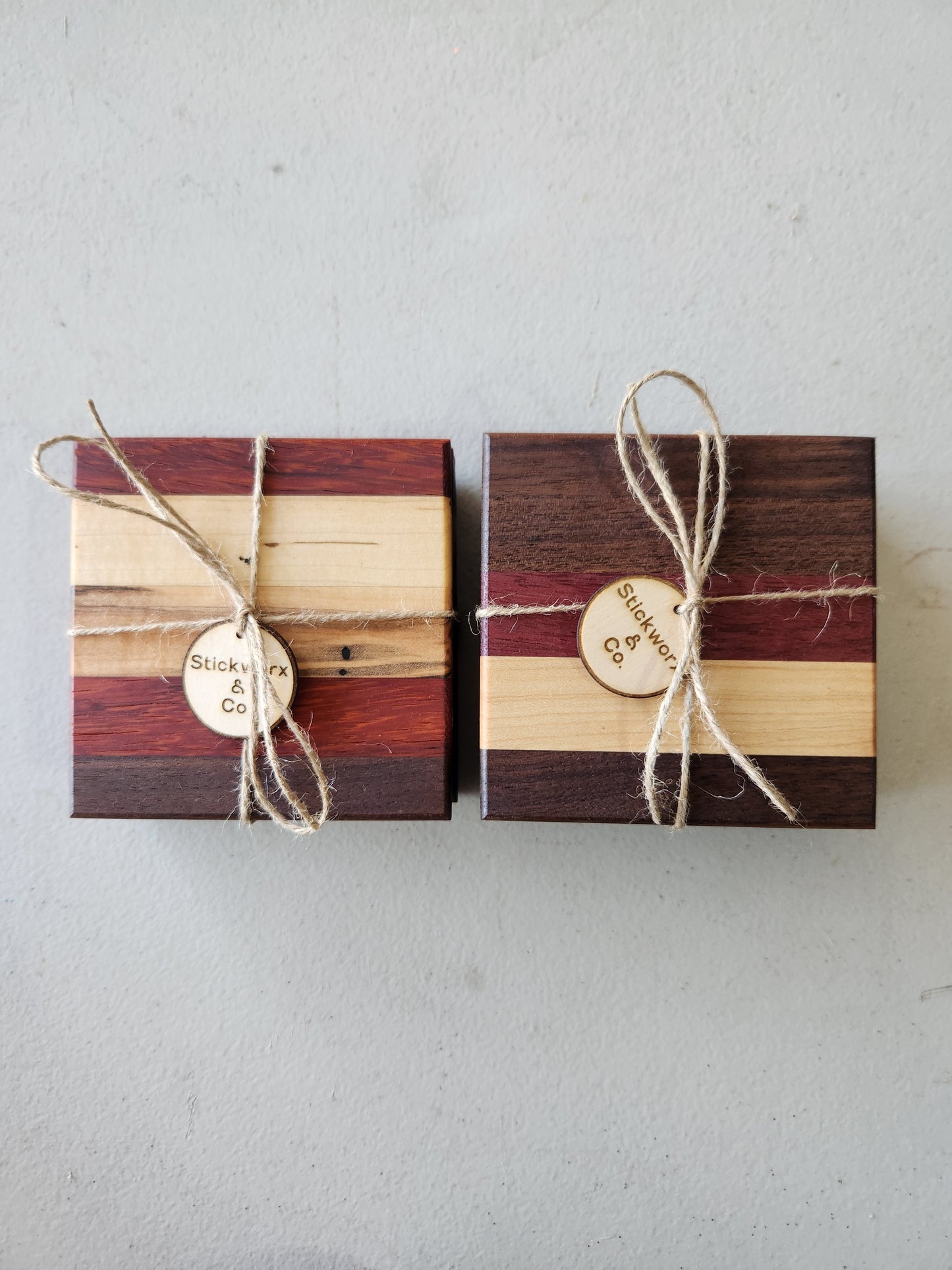 Wooden Coasters - Ambrosia Maple - Walnut - Maple