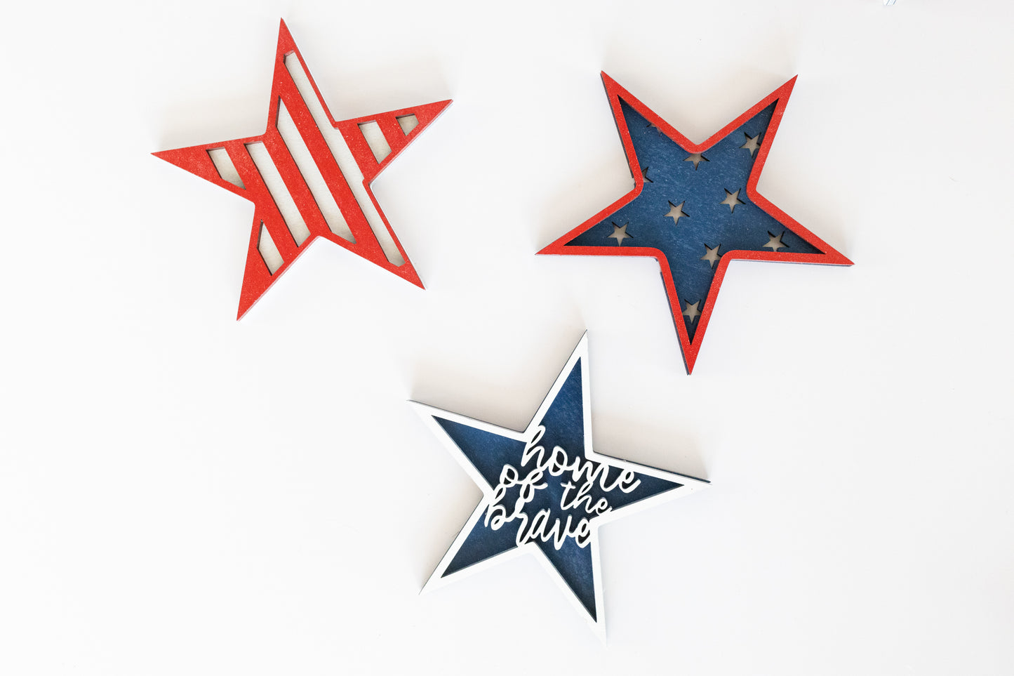 Americana Star Shapes - Set of 3