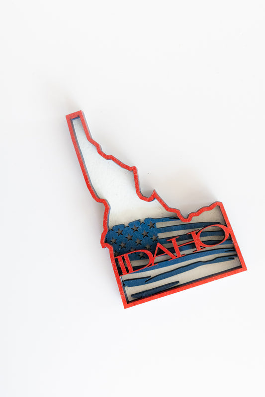 States in 3D | Battle Worn American Flag Emblem