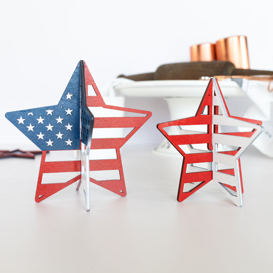 Patriotic Stars- Set of 2 Americana Decor